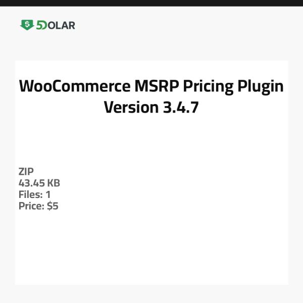 WooCommerce MSRP Preisgestaltungs-Plugin - Version 3.4.7