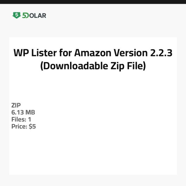 WP Lister für Amazon - Version 2.2.3 (Herunterladbare Zip-Datei)