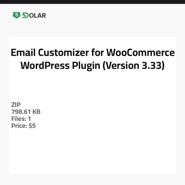 E-Mail-Anpassung für WooCommerce - WordPress-Plugin (Version 3.33)