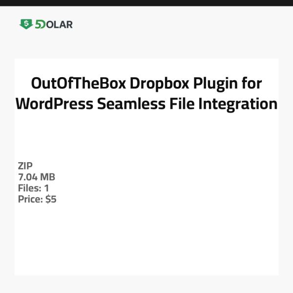 OutOfTheBox Dropbox Plugin für WordPress - Nahtlose Dateiintegration