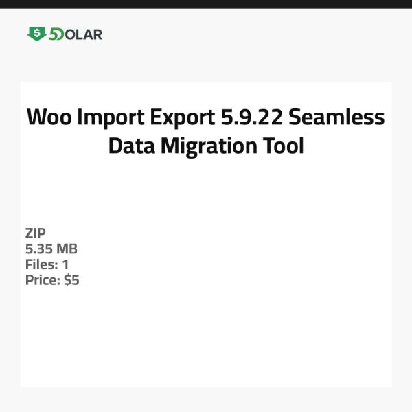 Woo Import Export 5.9.22 - Nahtloses Datenmigrationstool