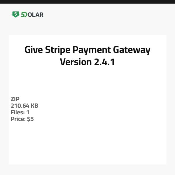 Give Stripe Payment Gateway - Version 2.4.1