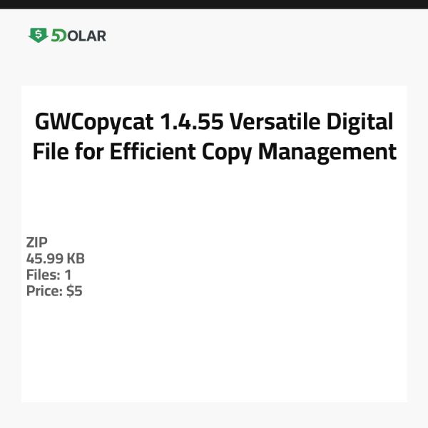 GWCopycat 1.4.55 - Vielseitige digitale Datei für effizientes Copy-Management