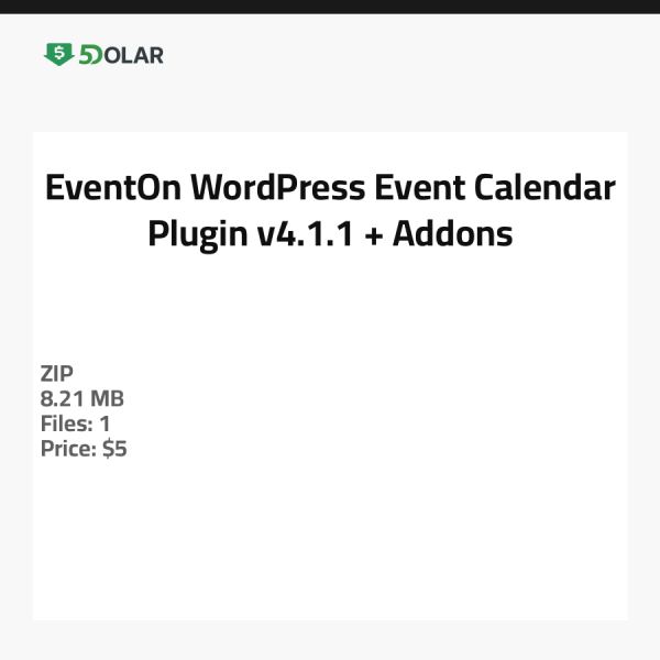 EventOn - WordPress Eventkalender-Plugin v4.1.1 + Addons