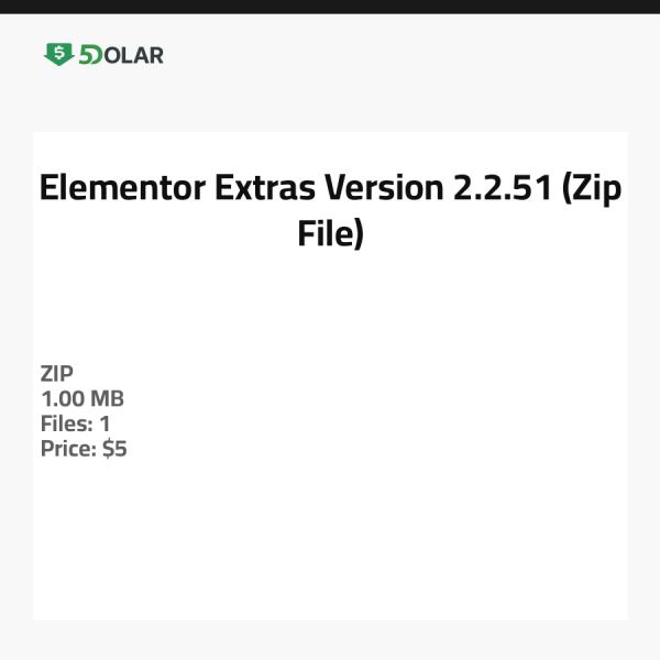 Elementor Extras - Version 2.2.51 (Zip-Datei)