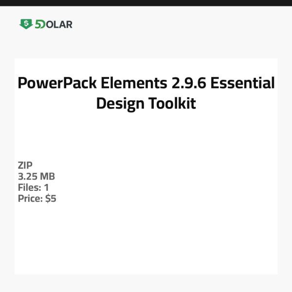 PowerPack Elements 2.9.6 - مجموعة أدوات التصميم الأساسية