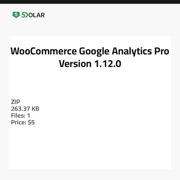 WooCommerce Google Analytics Pro - Version 1.12.0