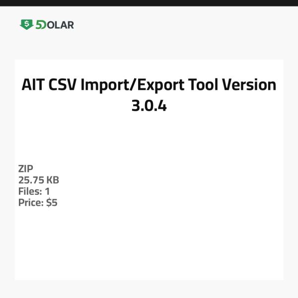 AIT CSV Import/Export Tool - Version 3.0.4