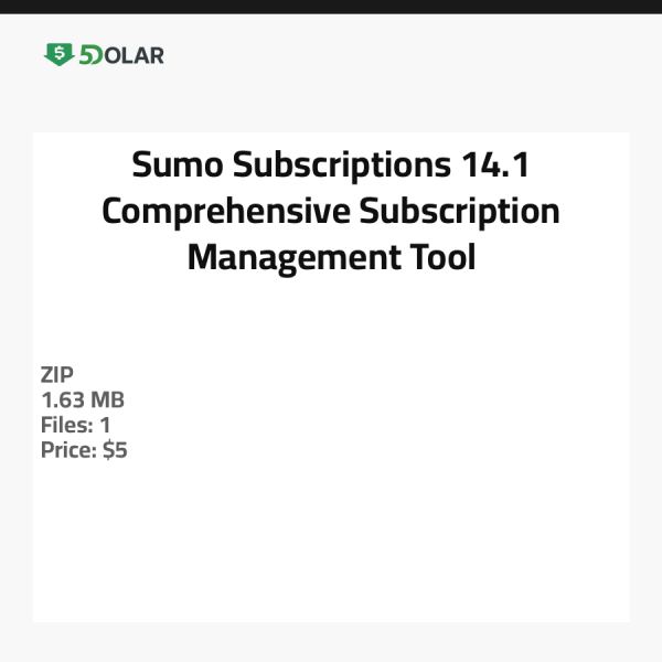 Sumo Abonnements 14.1 - Umfassendes Abonnementverwaltungs-Tool