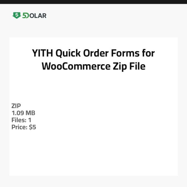 YITH Schnellbestellformulare für WooCommerce - Zip-Datei