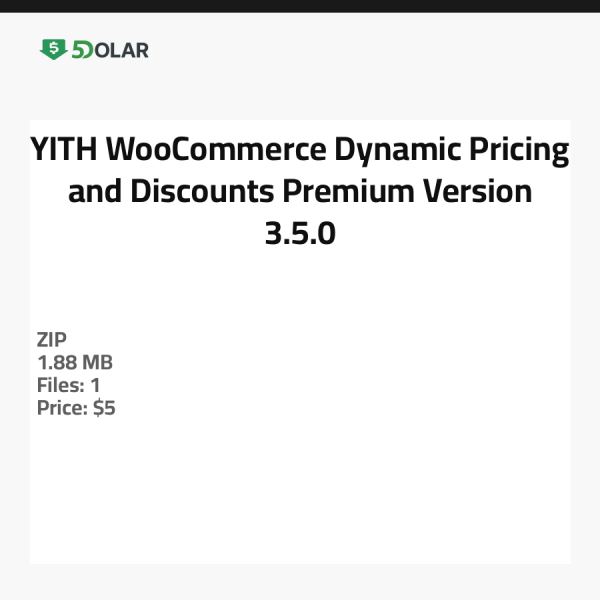 YITH WooCommerce Dynamische Preisgestaltung und Rabatte Premium - Version 3.5.0