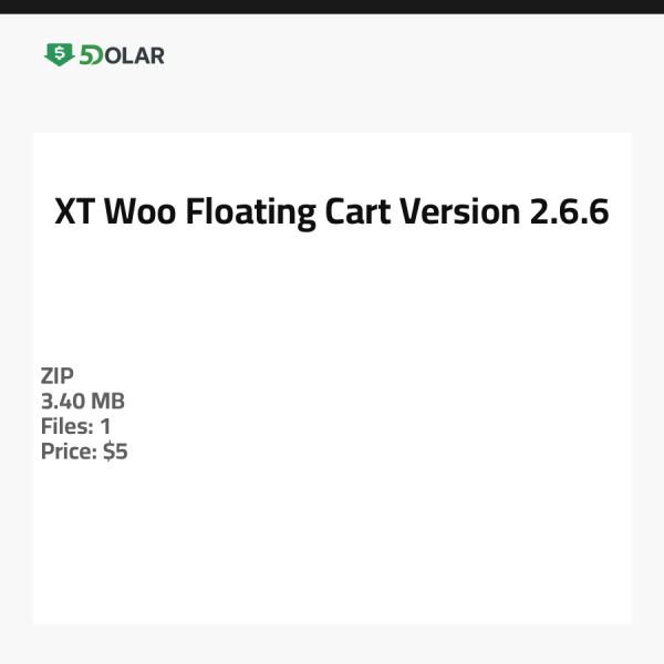 XT Woo Floating Cart - Version 2.6.6