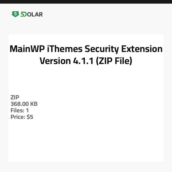 MainWP iThemes Security Erweiterung - Version 4.1.1 (ZIP-Datei)