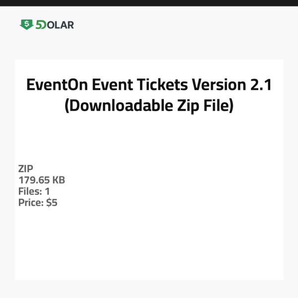 EventOn Veranstaltungstickets - Version 2.1 (Herunterladbare Zip-Datei)