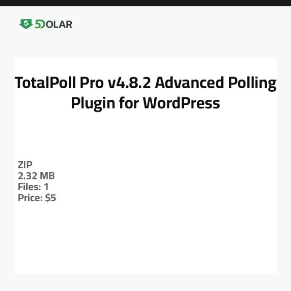 TotalPoll Pro v4.8.2 - Fortschrittliches Umfrage-Plugin für WordPress