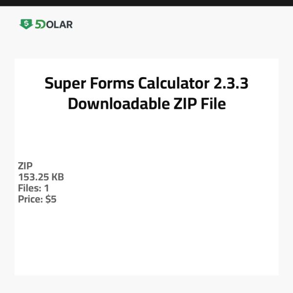 Super Forms Calculator 2.3.3 - Herunterladbare ZIP-Datei