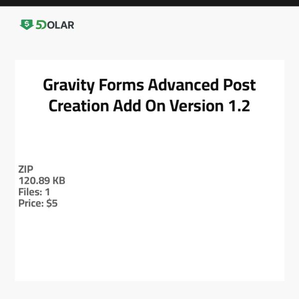 إضافة إنشاء المشاركات المتقدمة لـ Gravity Forms - الإصدار 1.2