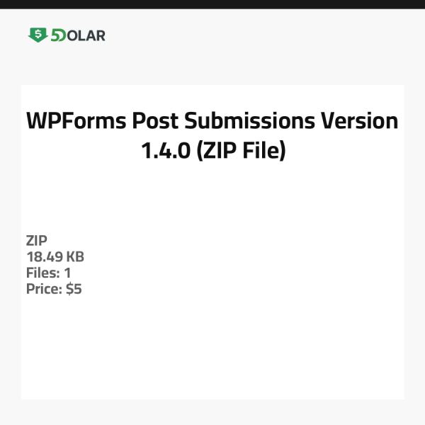 WPForms Post Submissions - Version 1.4.0 (ZIP-Datei)