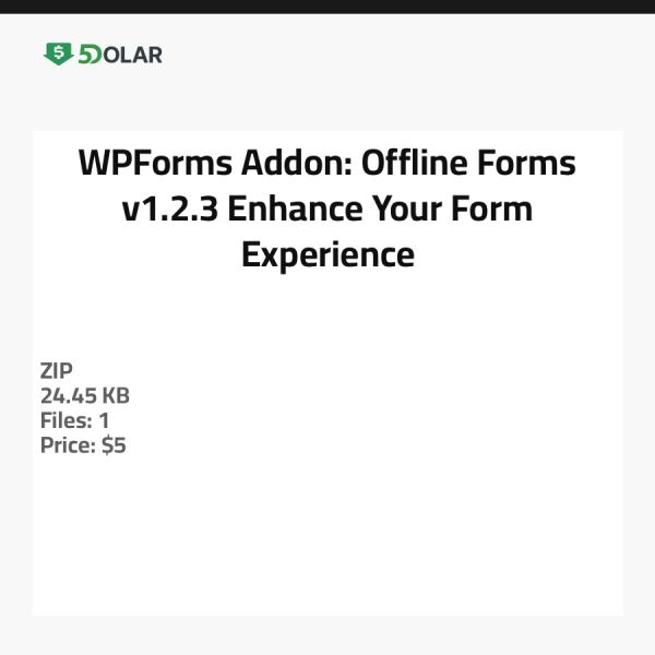 WPForms Addon: Offline Forms v1.2.3 - Verbessern Sie Ihr Formularerlebnis