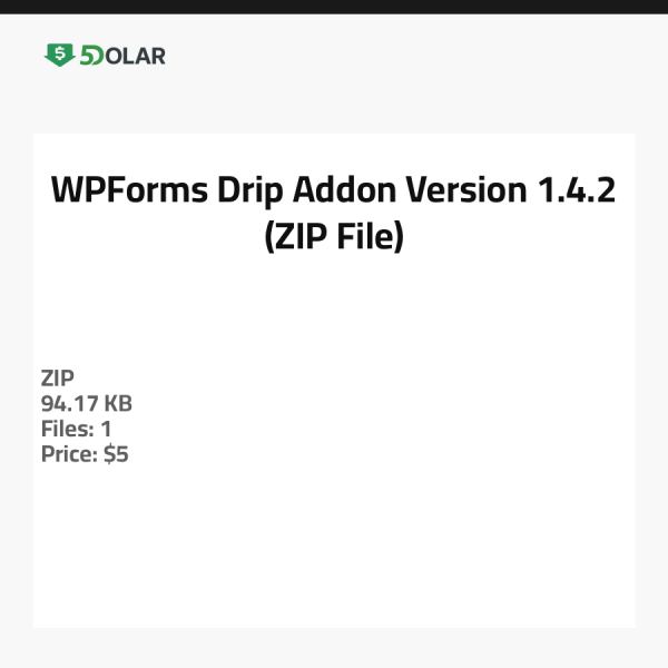 WPForms Drip Addon - Version 1.4.2 (ZIP-Datei)