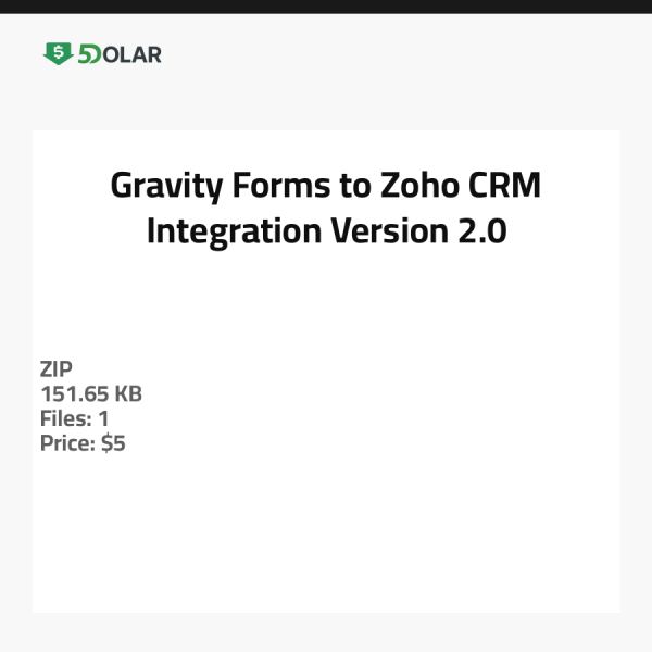 تكامل Gravity Forms مع Zoho CRM - الإصدار 2.0