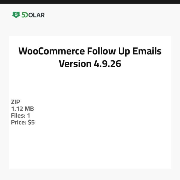 WooCommerce Follow-Up Emails - Version 4.9.26