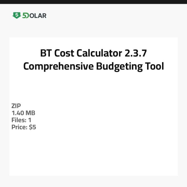BT Kostenrechner 2.3.7 - Umfassendes Budgetierungstool