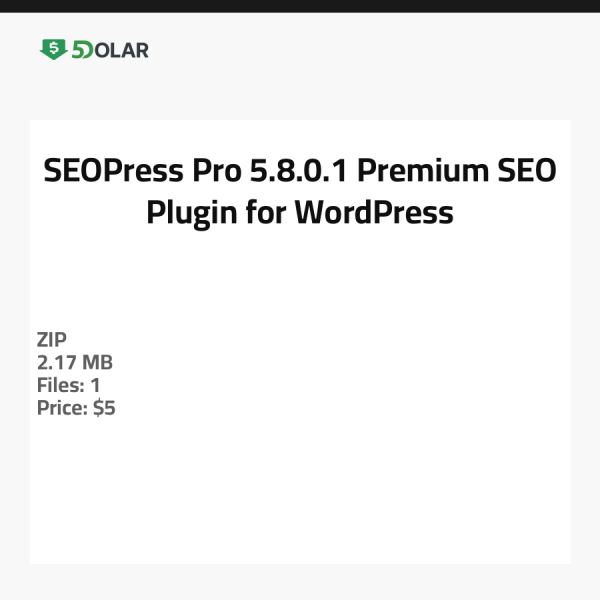 SEOPress Pro 5.8.0.1 - Premium SEO-Plugin für WordPress
