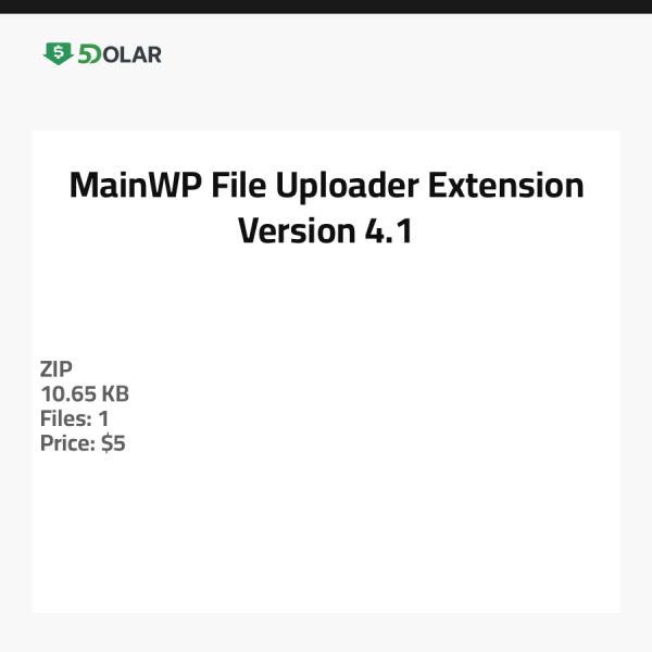 MainWP Datei-Upload-Erweiterung - Version 4.1