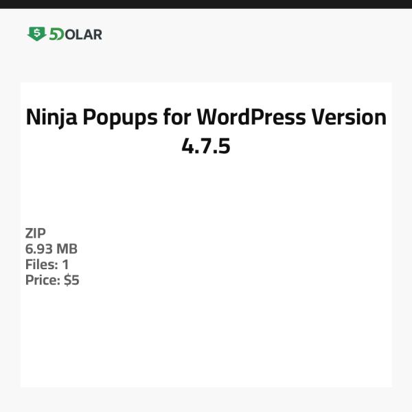 Ninja Popups für WordPress - Version 4.7.5