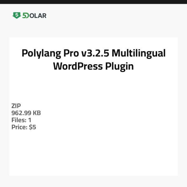 Polylang Pro v3.2.5 - Mehrsprachiges WordPress-Plugin