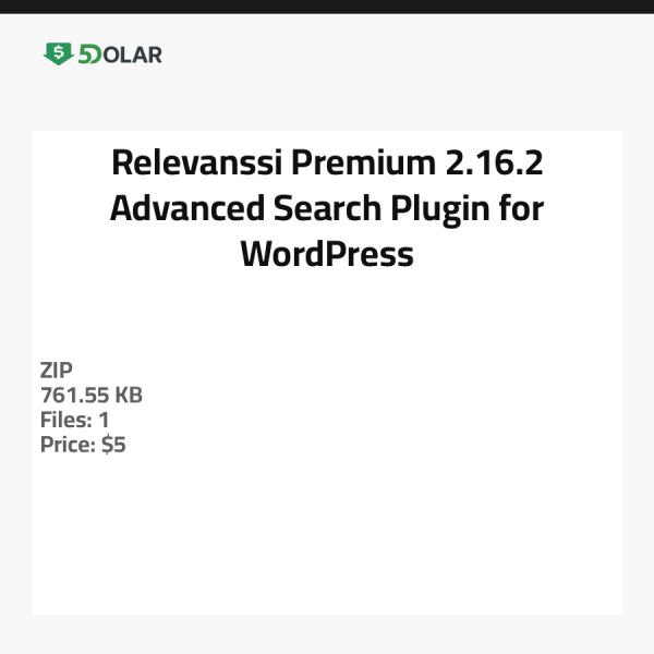 Relevanssi Premium 2.16.2 - Fortgeschrittenes Such-Plugin für WordPress