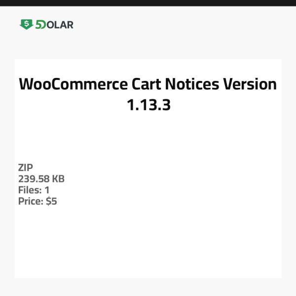 WooCommerce Warenkorbbenachrichtigungen - Version 1.13.3