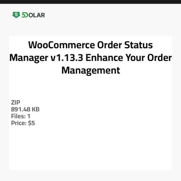 WooCommerce Bestellstatus-Manager v1.13.3 - Verbessern Sie Ihr Bestellmanagement