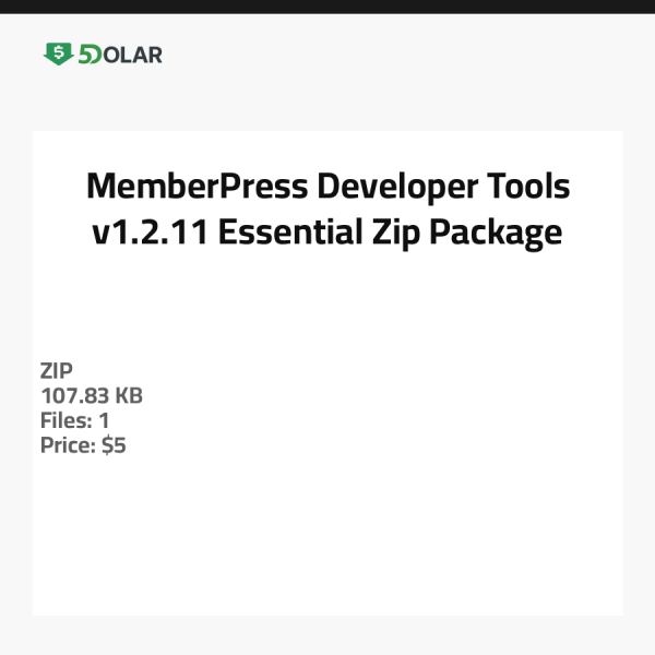 MemberPress Entwickler-Tools v1.2.11 - Essentielles Zip-Paket