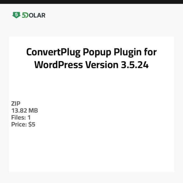 ConvertPlug Popup Plugin für WordPress - Version 3.5.24