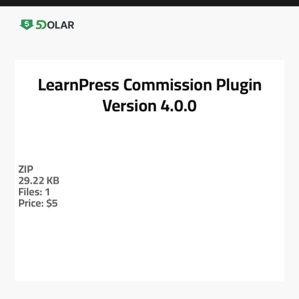 إضافة عمولة LearnPress - الإصدار 4.0.0