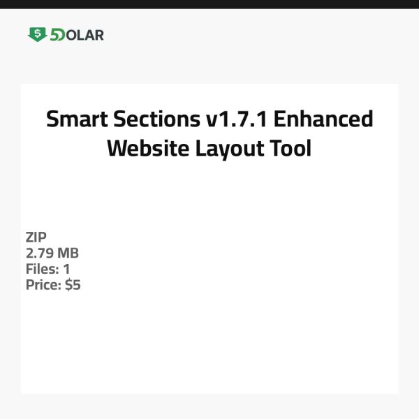 Smart Sections v1.7.1 - Verbesserte Website-Layout-Tool