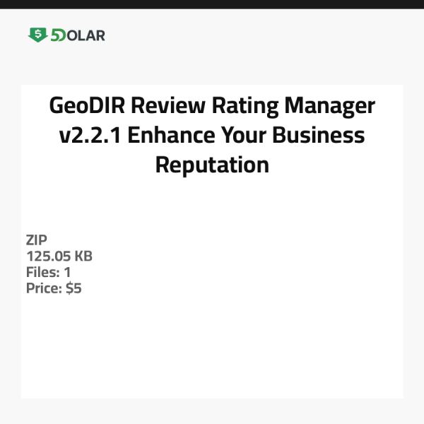 GeoDIR Bewertungsmanager v2.2.1 - Verbessern Sie Ihren Geschäftsruf