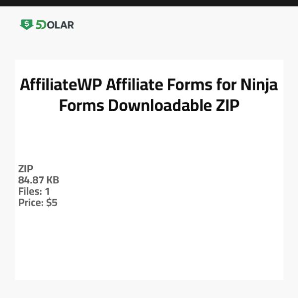 AffiliateWP Affiliate-Formulare für Ninja Forms - Herunterladbare ZIP