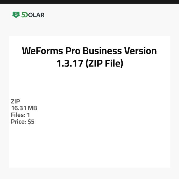 WeForms Pro Business - Version 1.3.17 (ZIP-Datei)