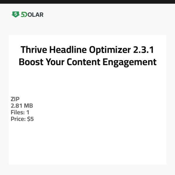Thrive Headline Optimizer 2.3.1 - Steigern Sie Ihr Content-Engagement