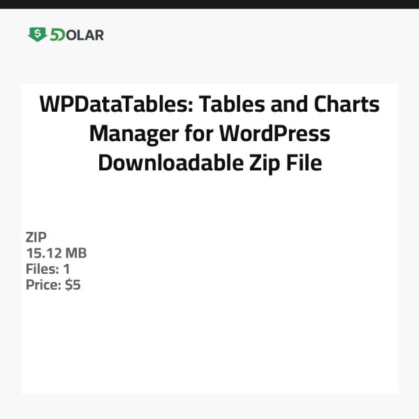 WPDataTables: Tabellen- und Diagramm-Manager für WordPress - Herunterladbare Zip-Datei