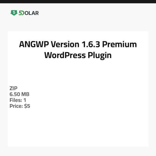ANGWP Version 1.6.3 - Premium WordPress Plugin