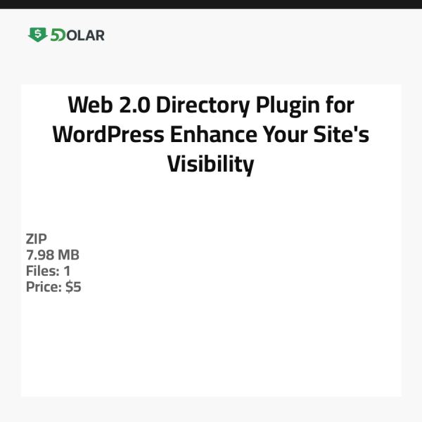 Web 2.0 Verzeichnis-Plugin für WordPress - Steigern Sie die Sichtbarkeit Ihrer Website