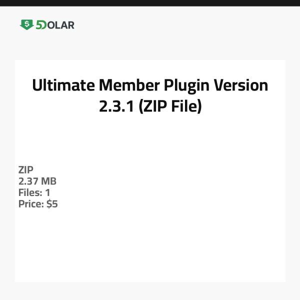 Ultimate Member Plugin - Version 2.3.1 (ZIP-Datei)