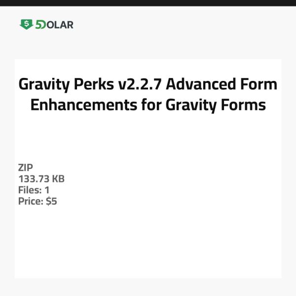 Gravity Perks v2.2.7 - تحسينات متقدمة للنماذج لـ Gravity Forms