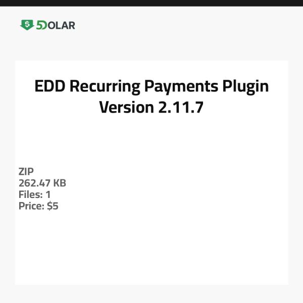 EDD Recurring Payments Plugin - Version 2.11.7