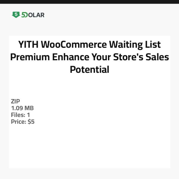 YITH WooCommerce Warteliste Premium - Steigern Sie das Verkaufspotenzial Ihres Shops