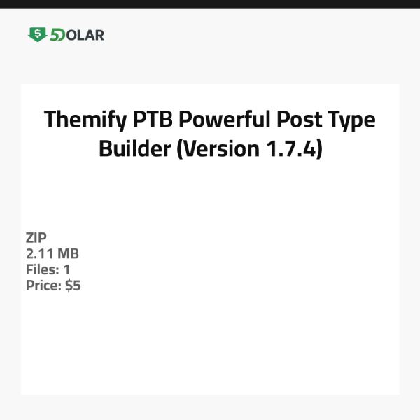 Themify PTB - Leistungsstarker Post Type Builder (Version 1.7.4)